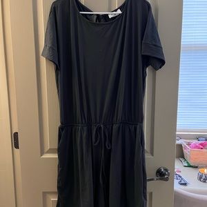 Zenana dark gray romper, never worn